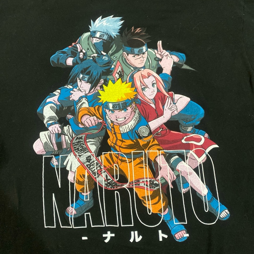 Naruto Mens T Shirt XL 46/48 Black Tshirt